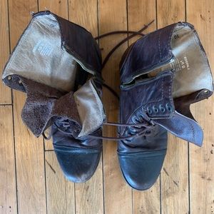 Steve Madden Troopa brown leather boots